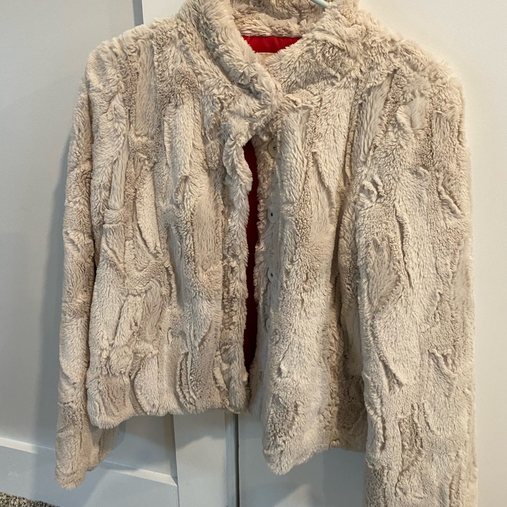Faux fur jacket.
